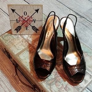 Antonio Melani peep toe heels